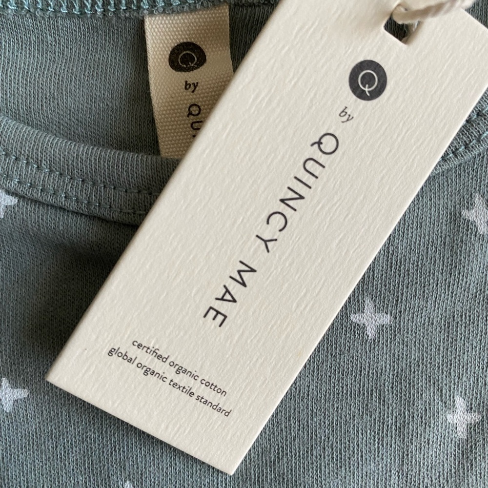 Quincy Mae organic 2 pc Pant Set, gender neutral, Color: Sea - Picture 8 of 8